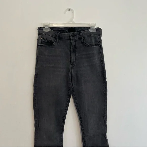 MOTHER DENIM High Waisted Looker Ankle Fray Gray High Rise Cropped Skinny Jeans - Picture 3 of 16